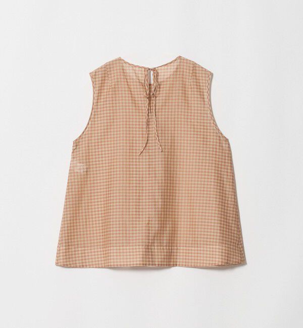 BEAUTY&YOUTH UNITED ARROWS「コットンシルク シアーチェック ノースリーブ ブラウス」|シャツ・ブラウス|