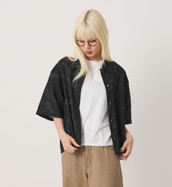 BEAUTY&YOUTH UNITED ARROWS「セルロースポリエステル クロスステッチ シャツ ウォッシャブル」|シャツ・ブラウス|