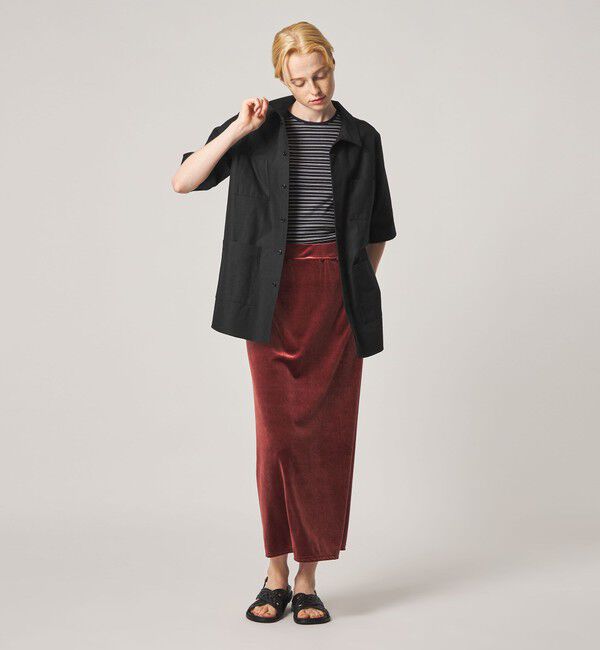 STEVEN ALAN「＜Steven Alan＞ベロア ストレート ロング スカート」|スカート|