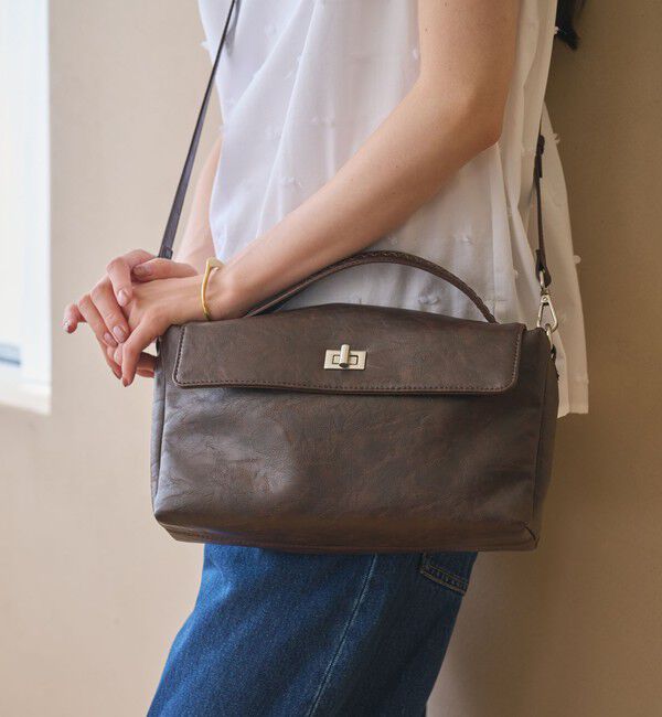 BEAUTY&YOUTH UNITED ARROWS「ヒネリ ワンハンドル 2WAY ショルダーバッグ」|ショルダー・メッセンジャー|DK.BROWN