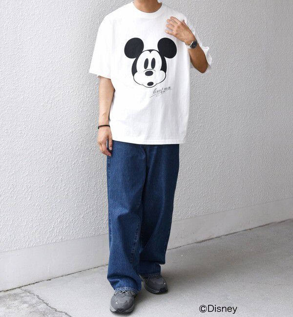 SHIPS any「SHIPS any: /ミッキーマウス/ サイン & ポージング Tシャツ◇」|Tシャツ・カットソー|