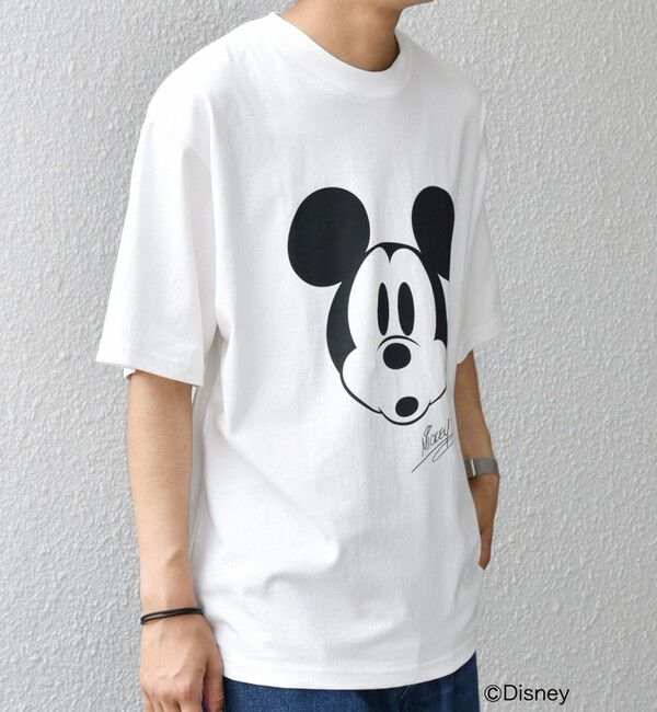 SHIPS any「SHIPS any: /ミッキーマウス/ サイン & ポージング Tシャツ◇」|Tシャツ・カットソー|