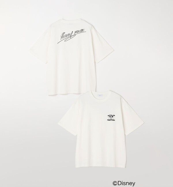 SHIPS any「SHIPS any: /ミッキーマウス/ サイン & ポージング Tシャツ◇」|Tシャツ・カットソー|
