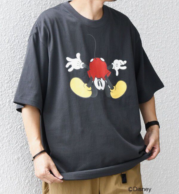 SHIPS any「SHIPS any: /ミッキーマウス/ サイン & ポージング Tシャツ◇」|Tシャツ・カットソー|ダークグレー