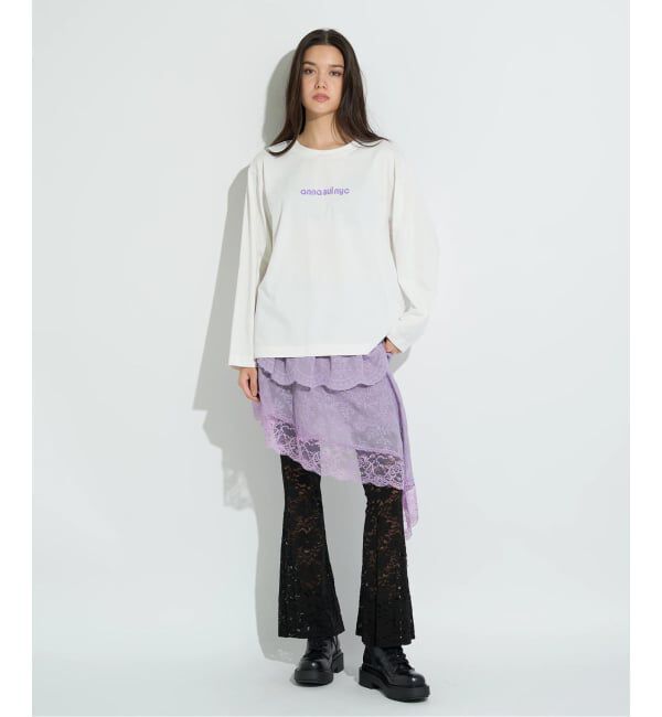 JOINT WORKS「anna sui nyc / アナスイエヌワイシー  メッシュレイヤードロングTシャツ」|Tシャツ・カットソー|