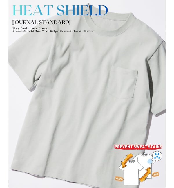 JOURNAL STANDARD「HEAT SHIELD / ヒート シールド 汗染み 防止 Tシャツ」|Tシャツ・カットソー|サックスブルー