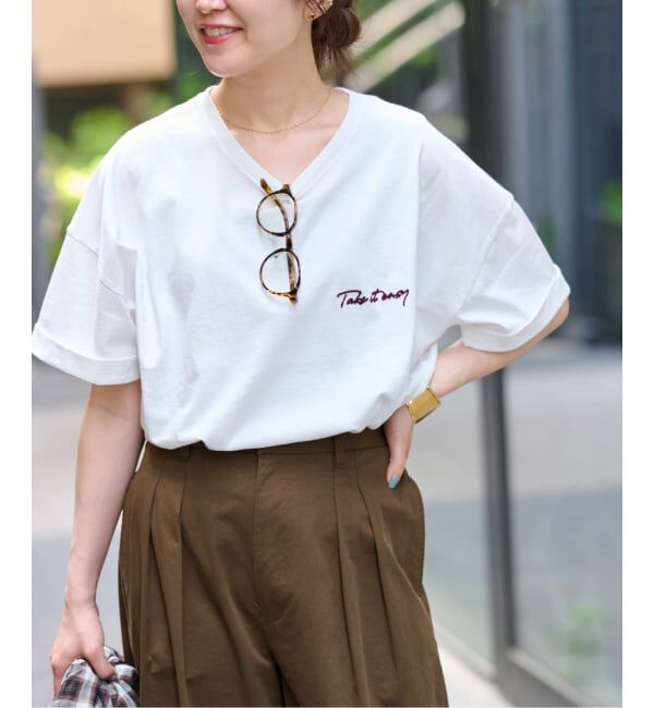 JOURNAL STANDARD relume「《追加》刺繍ロゴハーフスリーブT」|Tシャツ・カットソー|