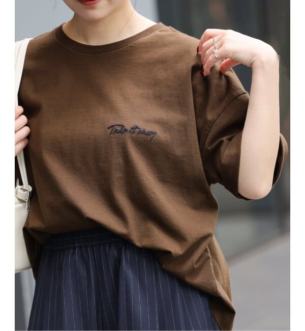 JOURNAL STANDARD relume「《追加》刺繍ロゴハーフスリーブT」|Tシャツ・カットソー|
