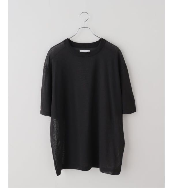 FRAMeWORK「KAYLE/ケイル　WASHI SHORT SLEEVE Tシャツ」|ニット・セーター|ブラック