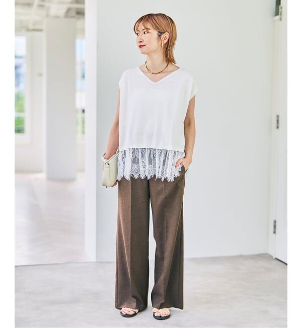 Spick and Span「《手洗い可 / 追加2》PEウォッシャブルイージースラックスパンツ」|スラックス|