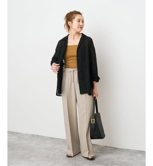 Spick and Span「《手洗い可 / 追加2》PEウォッシャブルイージースラックスパンツ」|スラックス|