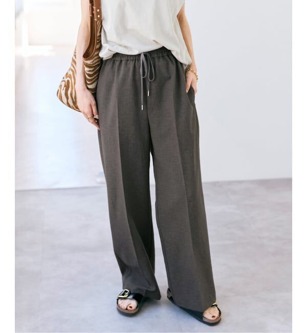 Spick and Span「《手洗い可 / 追加2》PEウォッシャブルイージースラックスパンツ」|スラックス|