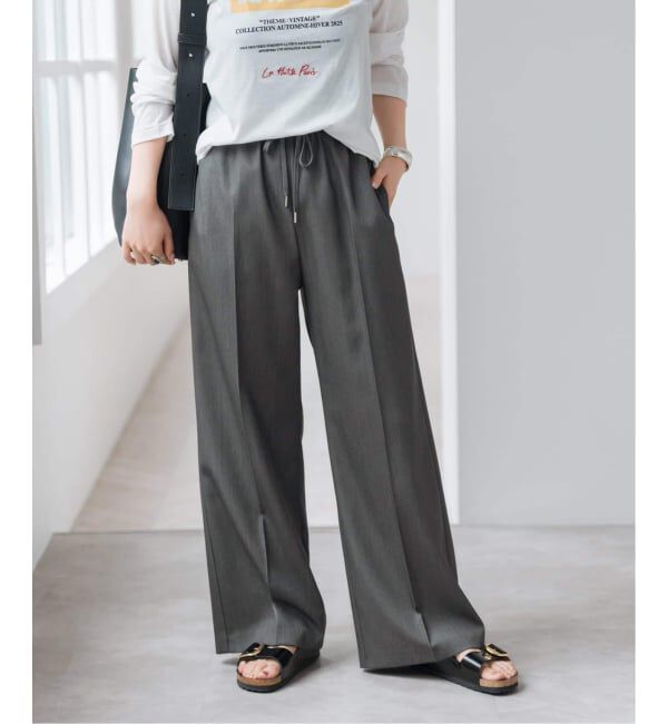 Spick and Span「《34サイズ登場 / 追加予約》P/Wイージースラックスパンツ」|スラックス|