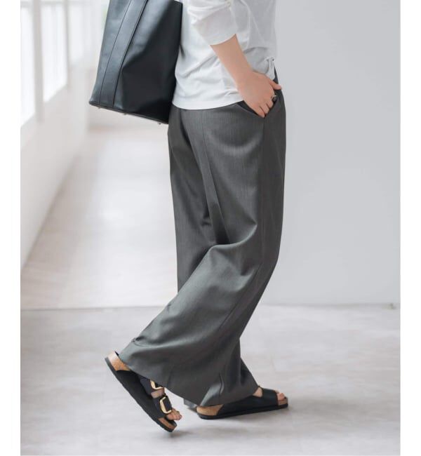 Spick and Span「《34サイズ登場 / 追加予約》P/Wイージースラックスパンツ」|スラックス|