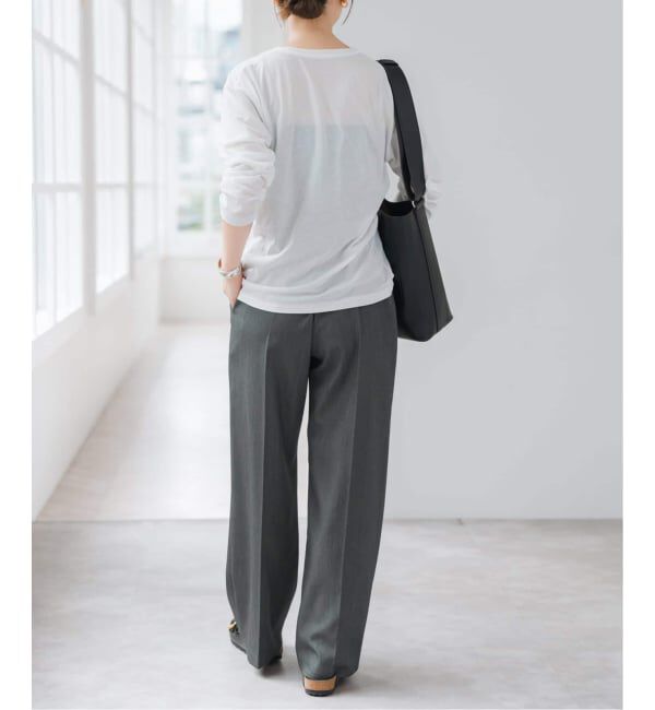 Spick and Span「《34サイズ登場 / 追加予約》P/Wイージースラックスパンツ」|スラックス|