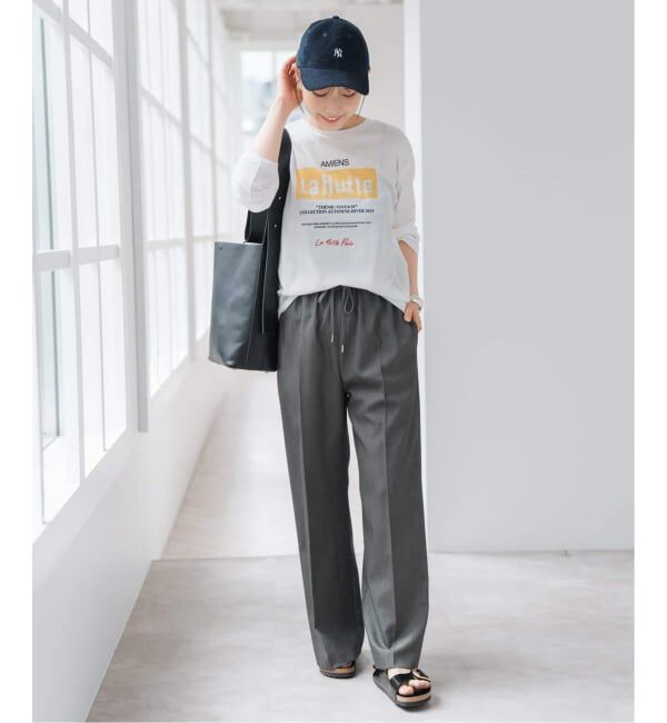 Spick and Span「《34サイズ登場 / 追加予約》P/Wイージースラックスパンツ」|スラックス|