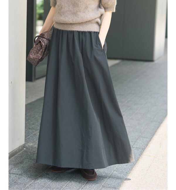 Spick and Span「《予約》コットンナイロンタックフレアスカート」|スカート|