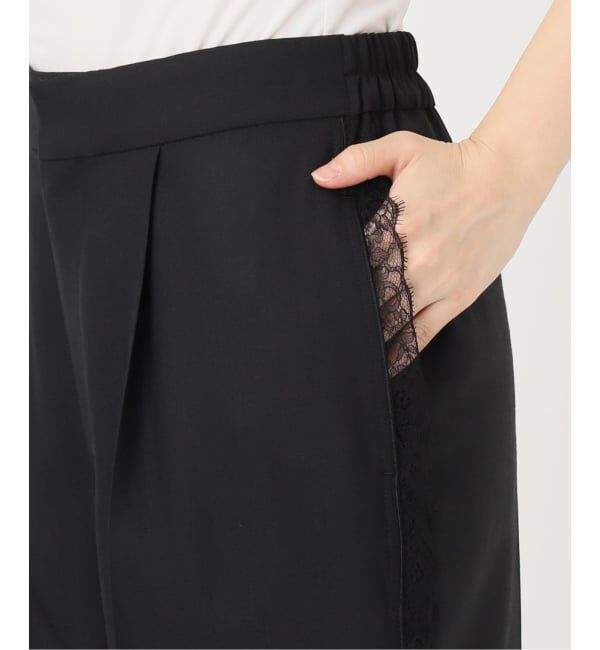 NOBLE「《予約》laceサイドタックパンツ」|スラックス|