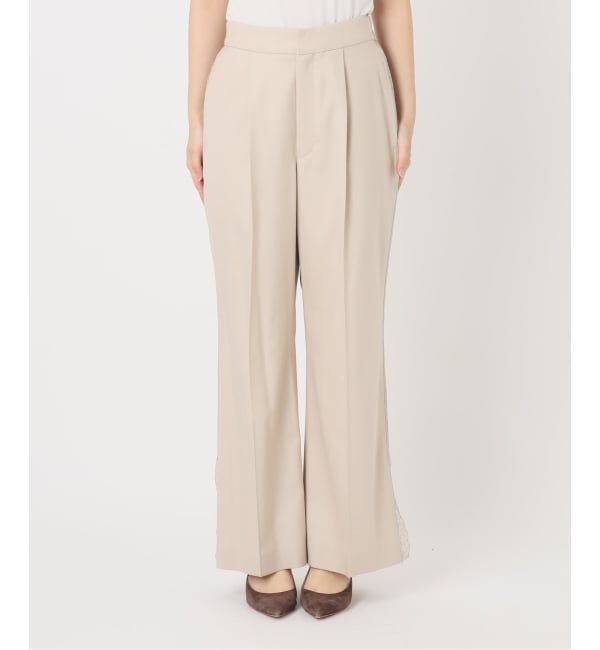 NOBLE「《予約》laceサイドタックパンツ」|スラックス|
