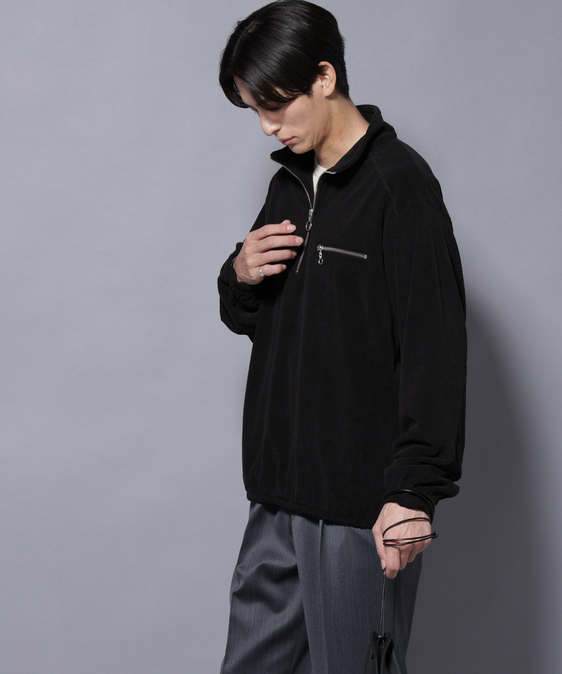 nano･universe「モールJQDコーデュロイハーフジッププルオーバー」|Tシャツ・カットソー|