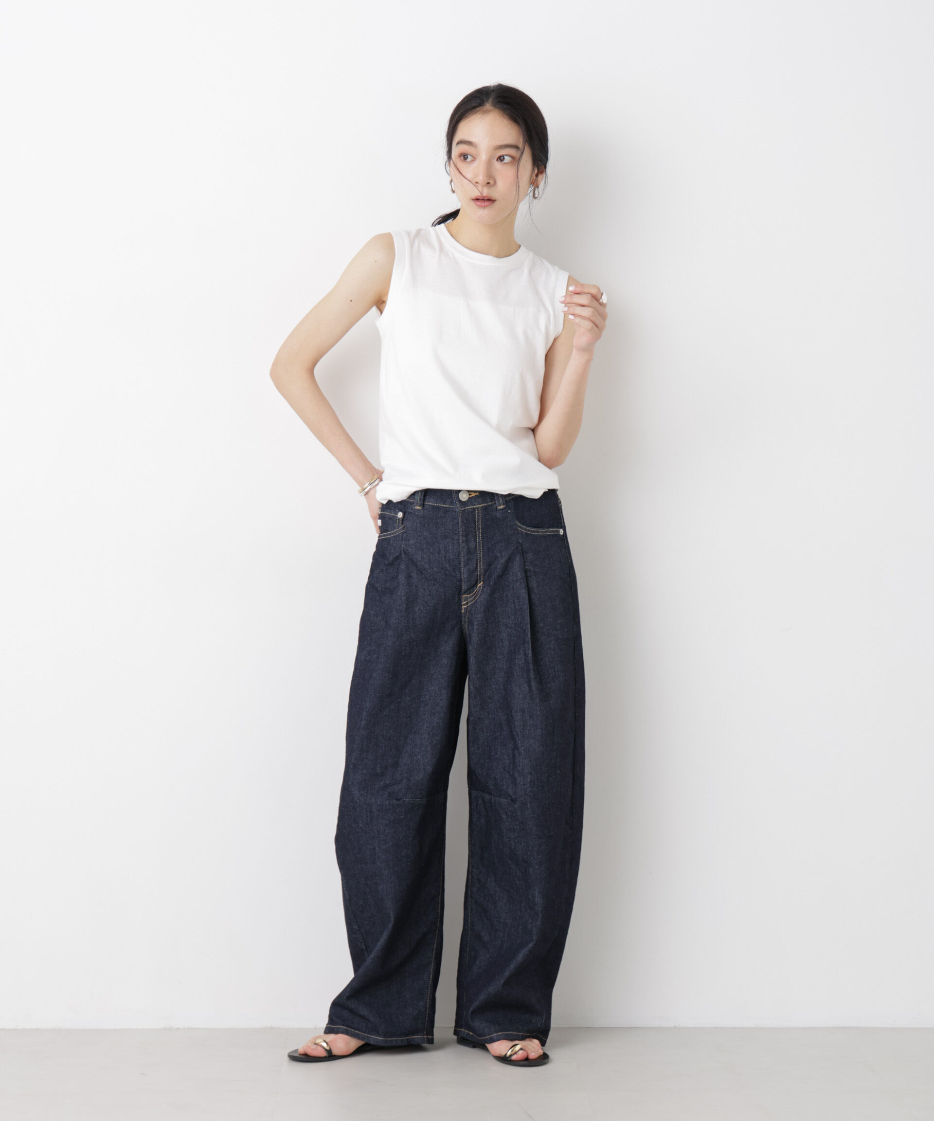 NANO universe「Hanes/2P JapanFit for HER スリーブレスTシャツ」|Tシャツ・カットソー|