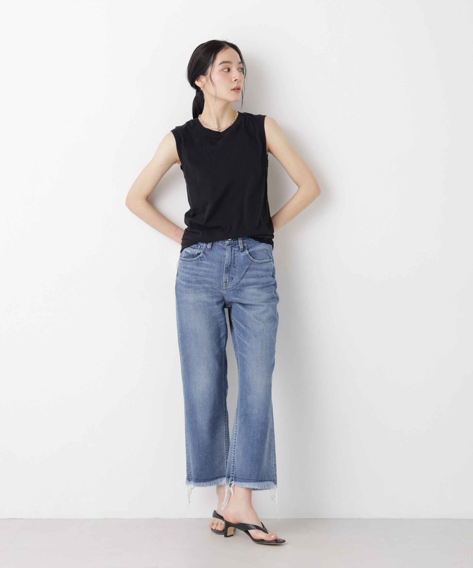 NANO universe「Hanes/2P JapanFit for HER スリーブレスTシャツ」|Tシャツ・カットソー|