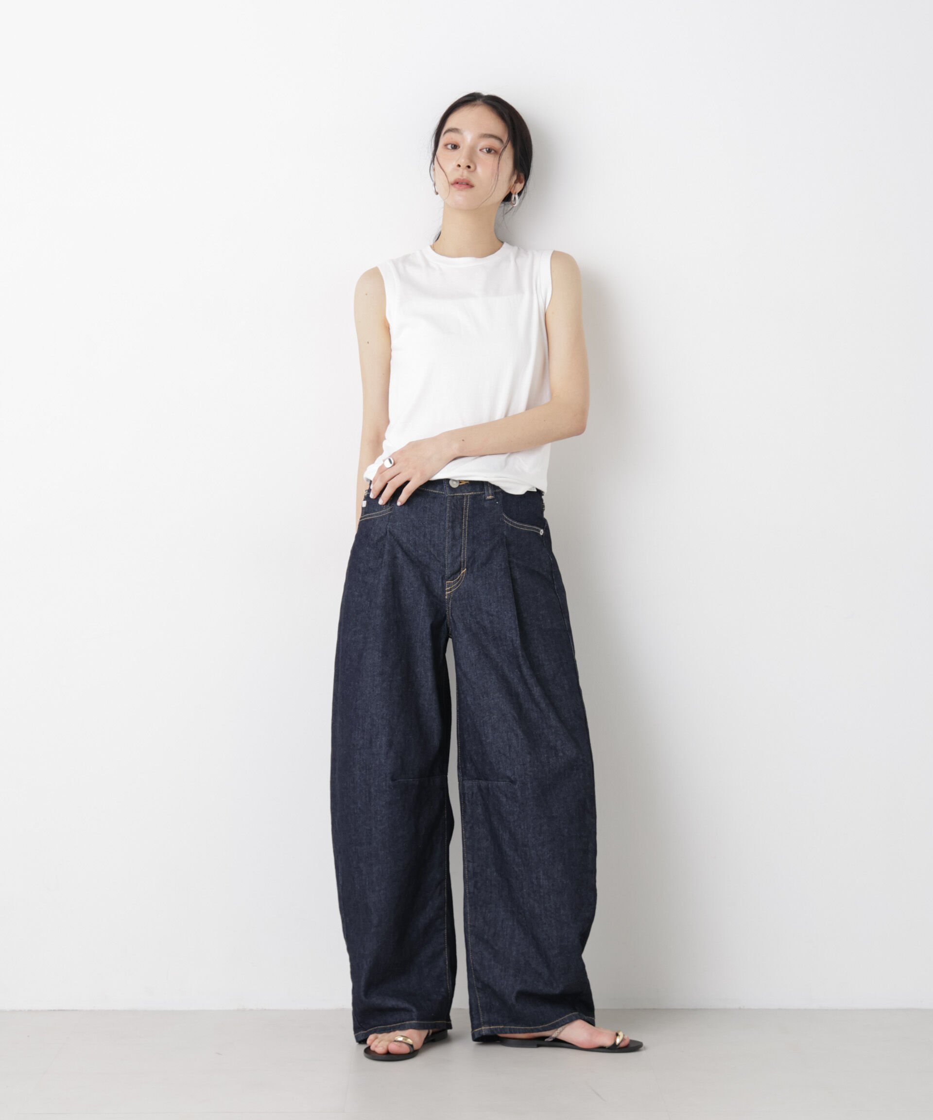 NANO universe「Hanes/2P JapanFit for HER スリーブレスTシャツ」|Tシャツ・カットソー|