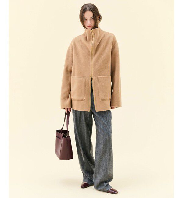 BEIGE,「【Precious掲載】DELAND / ウールピンストライプハイウエストタックパンツ」|その他|