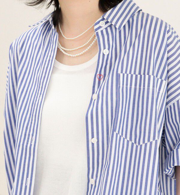 fredy emue「【人気につき半袖Ver.で再登場】汗染み軽減加工COTTON半袖シャツブルゾン」|シャツ・ブラウス|