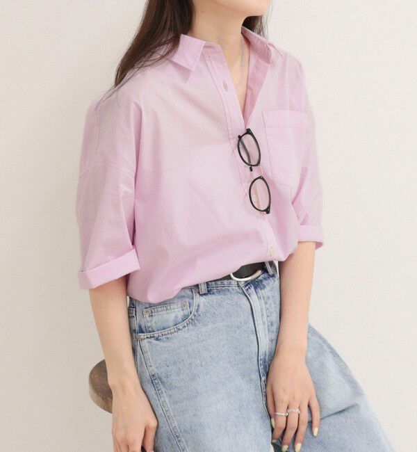 fredy emue「【人気につき半袖Ver.で再登場】汗染み軽減加工COTTON半袖シャツブルゾン」|シャツ・ブラウス|