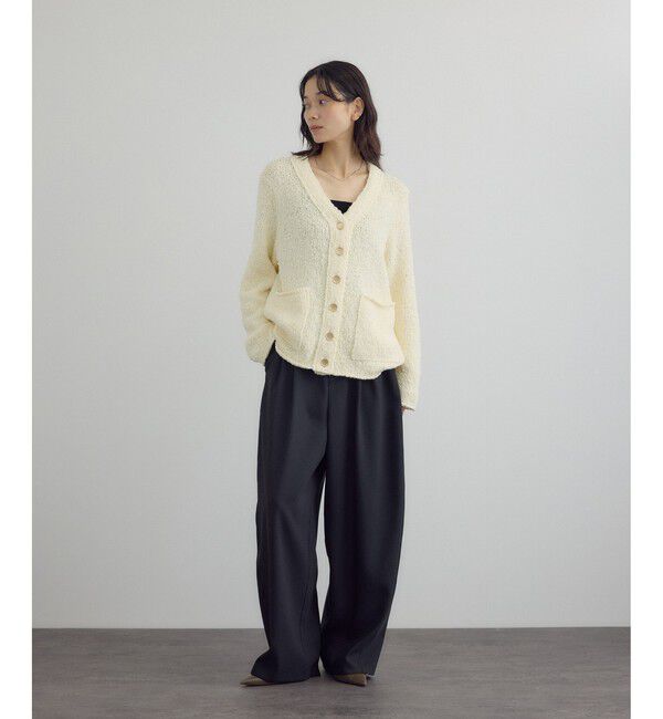 SALON adam et rope'「Vネックジャケットカーディガン」|カーディガン|