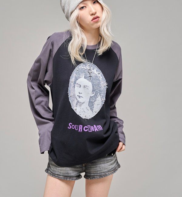  「【Sourcream】VenusラグランL/STEE」|Tシャツ・カットソー|