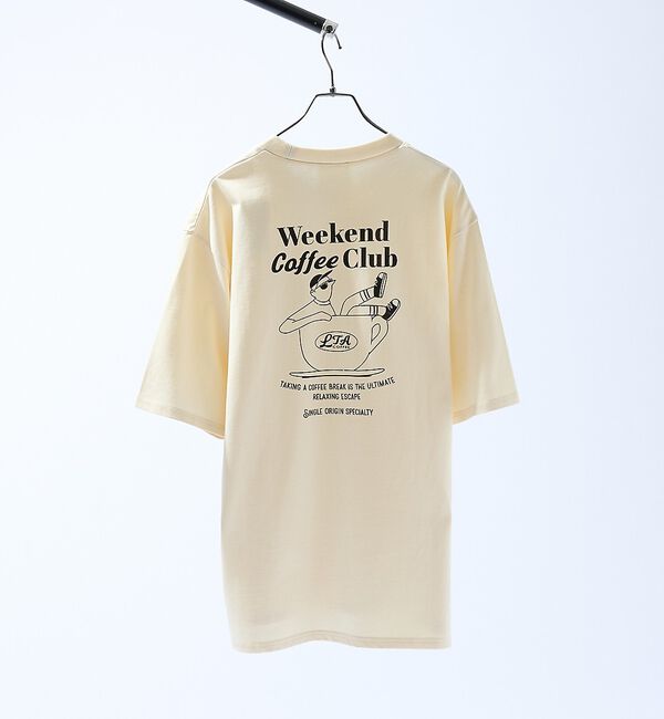 ABAHOUSE「COFFEE CLUB バックプリントTシャツ / オーバーサイズ/ LE TR」|Tシャツ・カットソー|