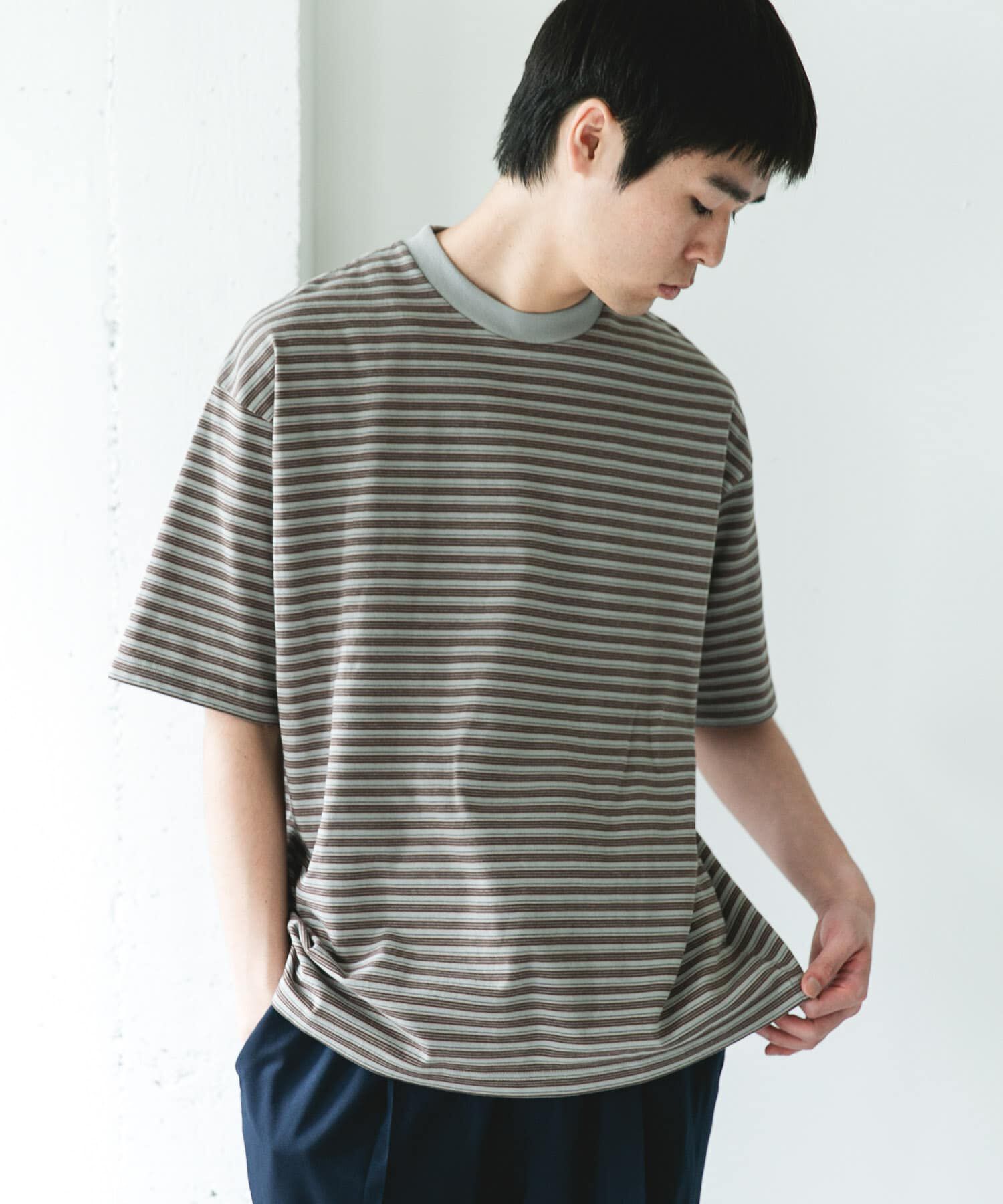 URBAN RESEARCH DOORS「OUTDOOREXCHANGE ボーダーTシャツ」|Tシャツ・カットソー|