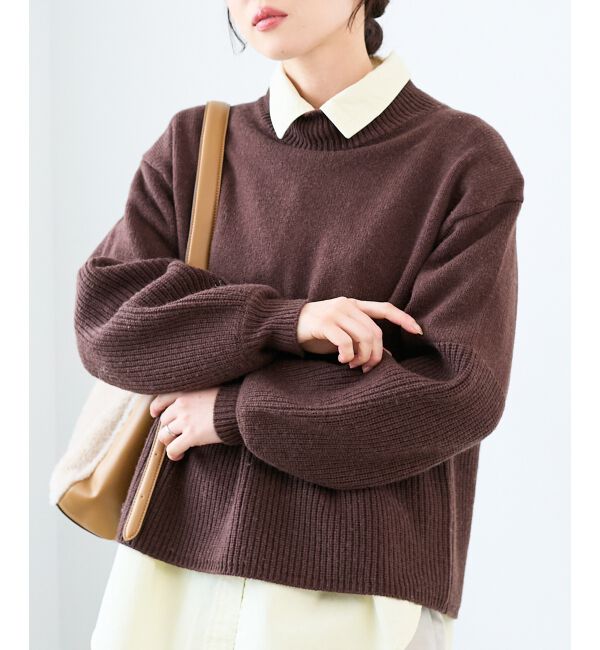 「片畦キリカエバックデザインニット」|ニット・セーター|
