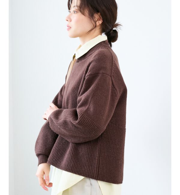  「片畦キリカエバックデザインニット」|ニット・セーター|