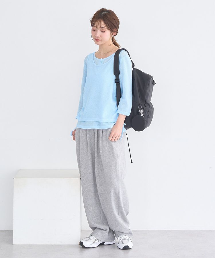 earth music&ecology「SET2点ギャザータンク＋ヘンリーネックプルオーバー」|Tシャツ・カットソー|