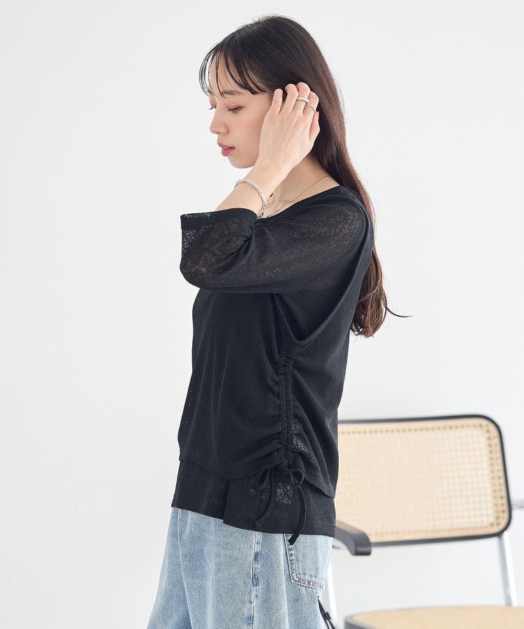 earth music&ecology「SET2点ギャザータンク＋ヘンリーネックプルオーバー」|Tシャツ・カットソー|