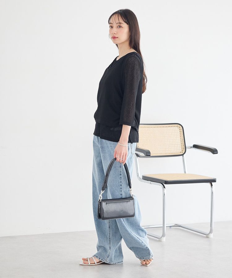 earth music&ecology「SET2点ギャザータンク＋ヘンリーネックプルオーバー」|Tシャツ・カットソー|