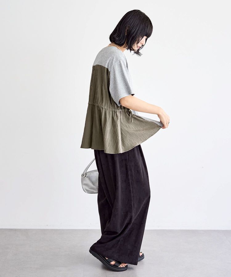 Green Parks「異素材ドッキングプルオーバー」|Tシャツ・カットソー|