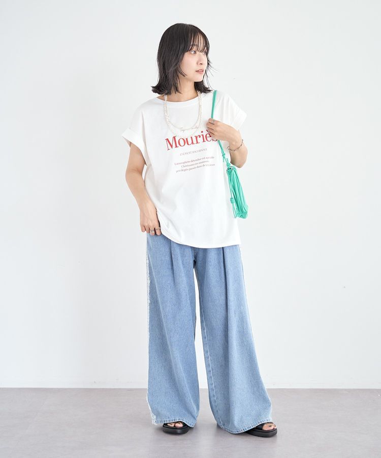 Green Parks「【適ON】汗染み防止フレンチロゴTシャツ」|Tシャツ・カットソー|