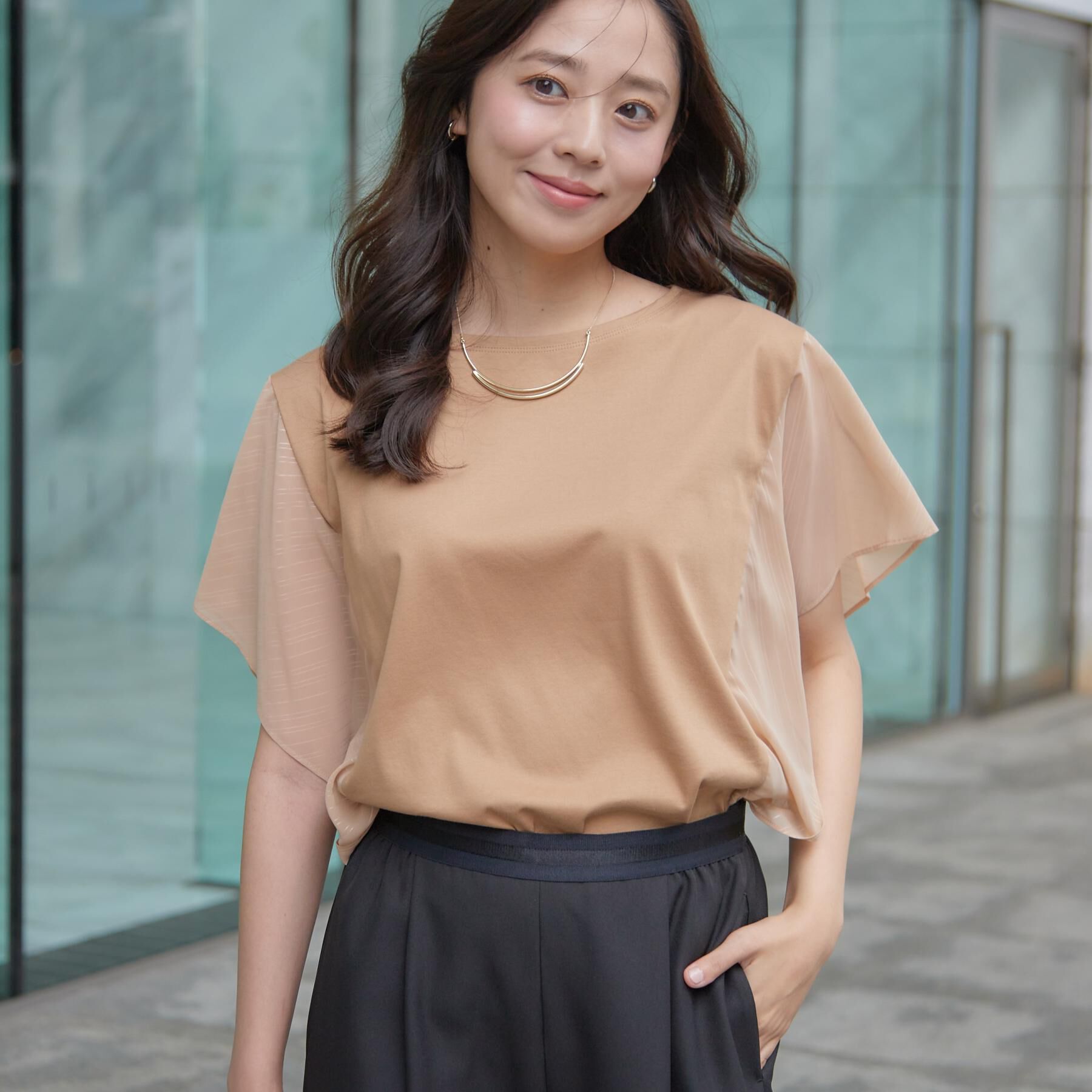 COUP DE CHANCE「【手洗い可／日本製】フレンチシアーカットソー」|Tシャツ・カットソー|