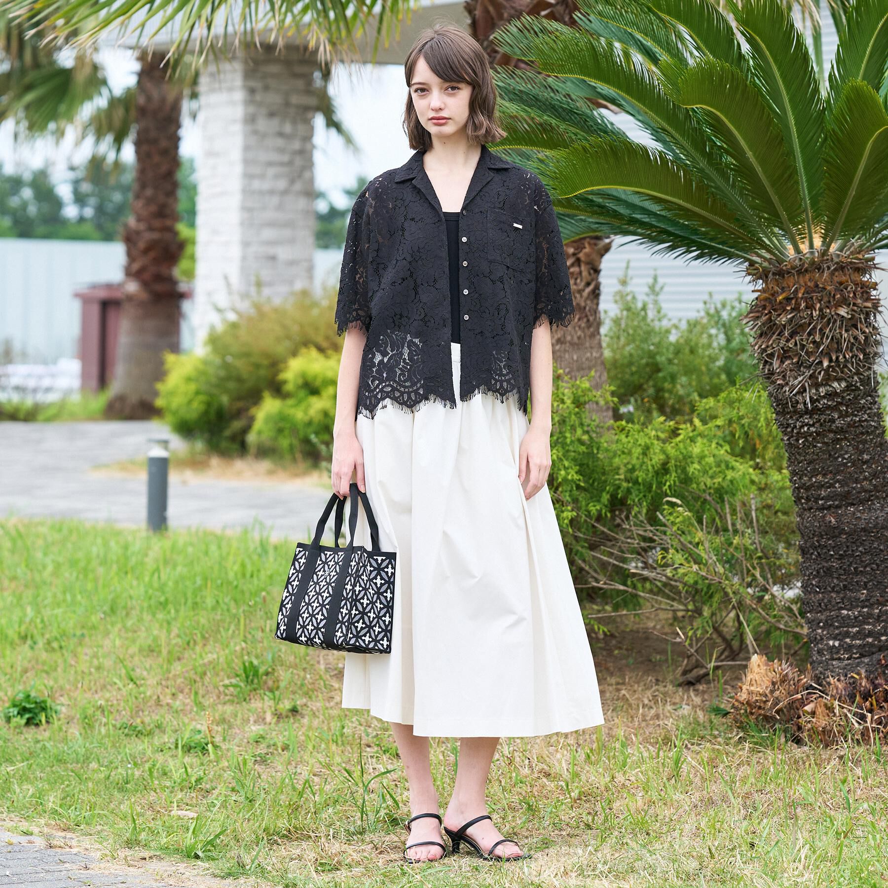 DRESSTERIOR「【ウォッシャブル/羽織りにも便利】シアーコードレースブラウス」|シャツ・ブラウス|