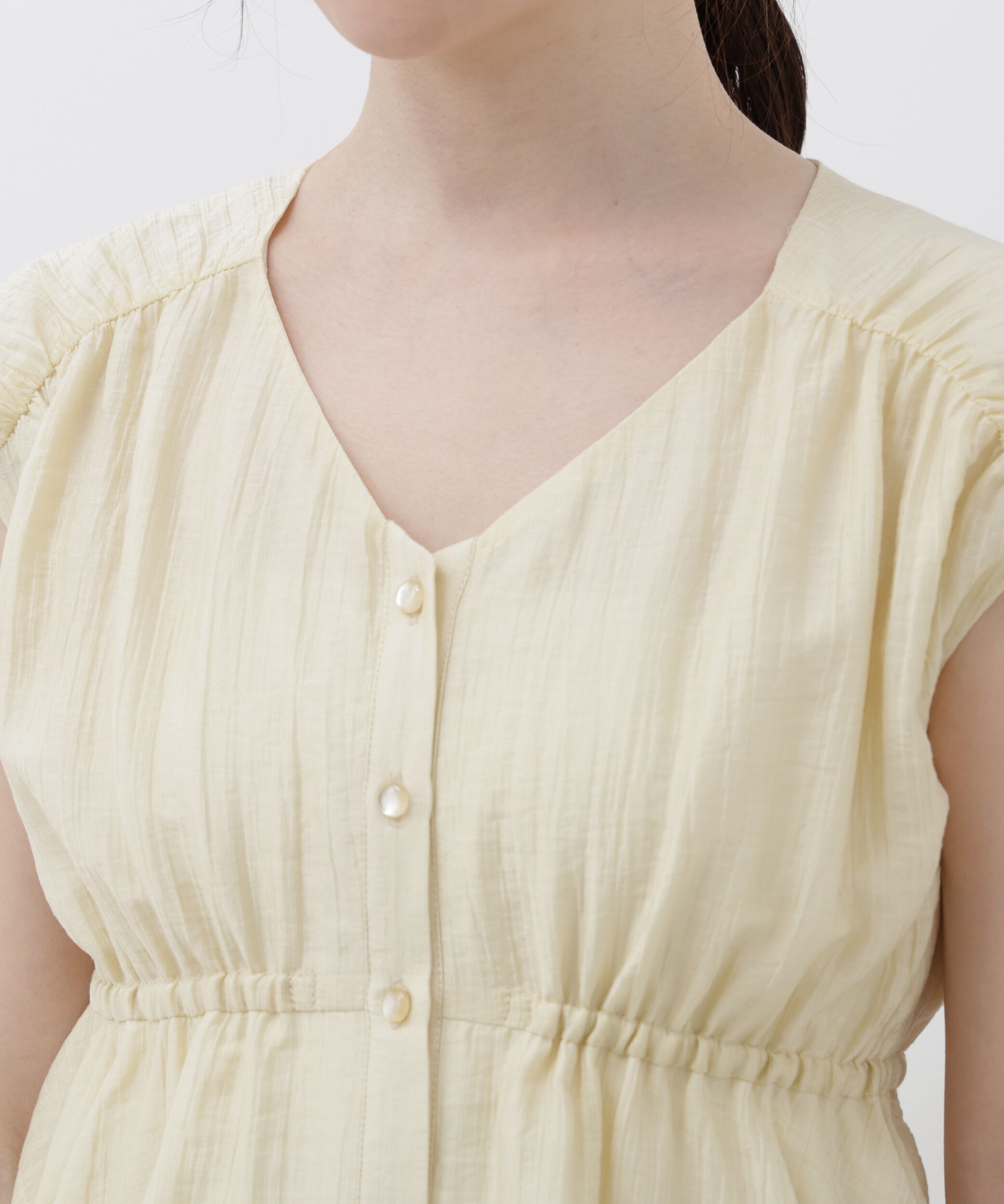 PROPORTION BODY DRESSING「レーストリミングヘムブラウス 26SS」|シャツ・ブラウス|