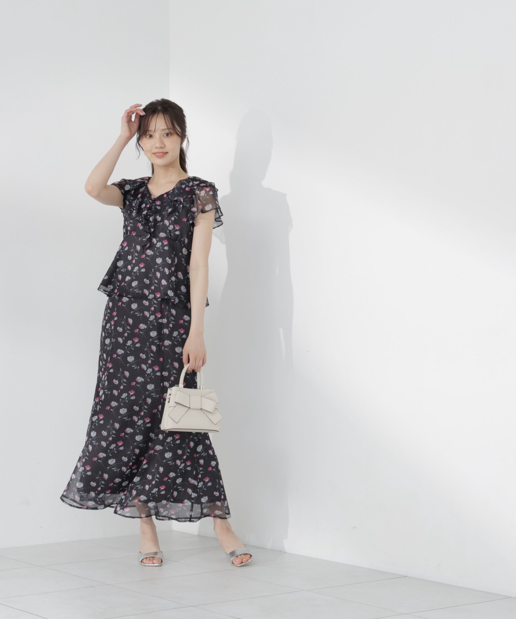 PROPORTION BODY DRESSING「フラワープリントペプラムブラウス」|シャツ・ブラウス|