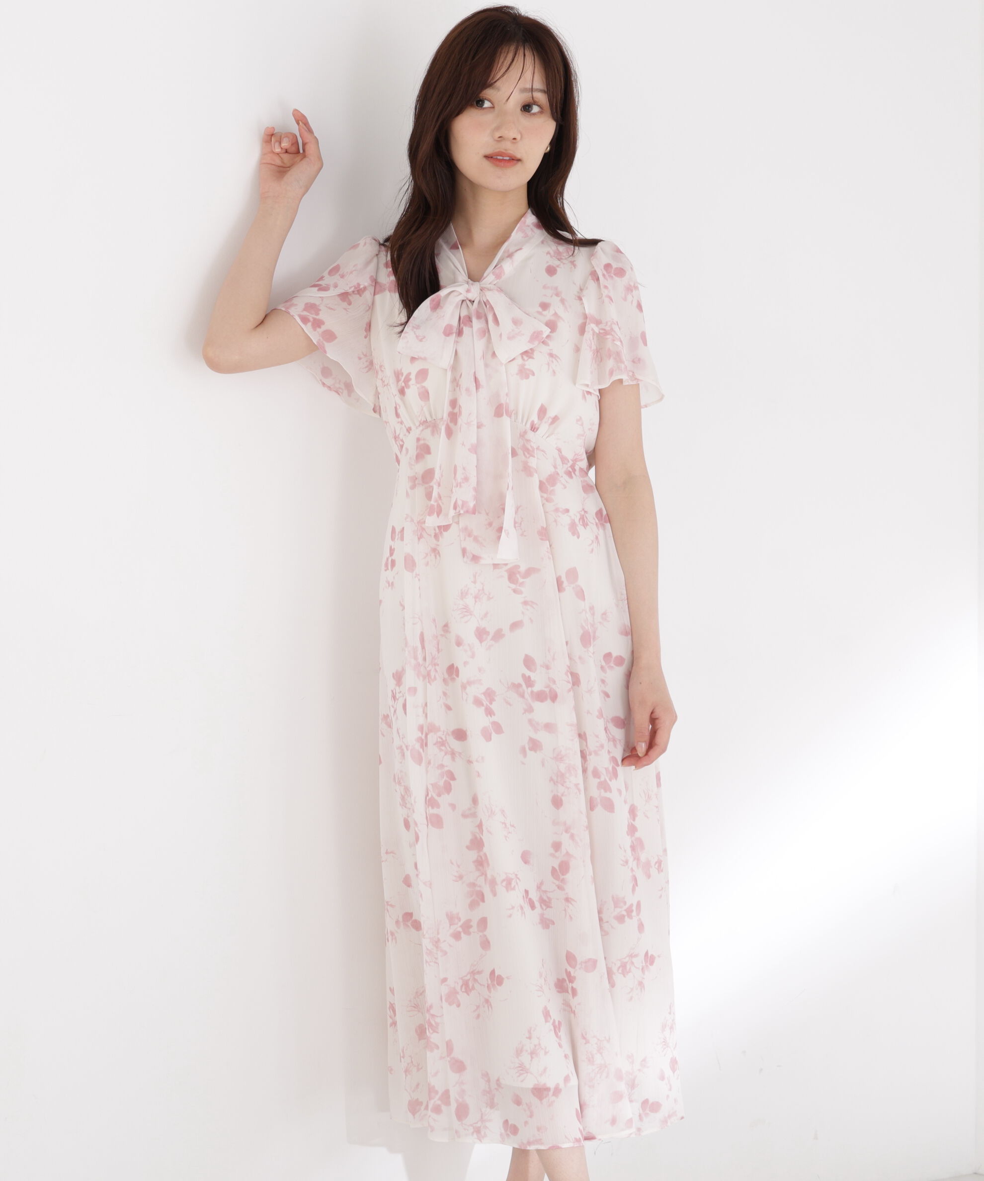 PROPORTION BODY DRESSING「フラワープリントボウタイワンピース」|ワンピース|