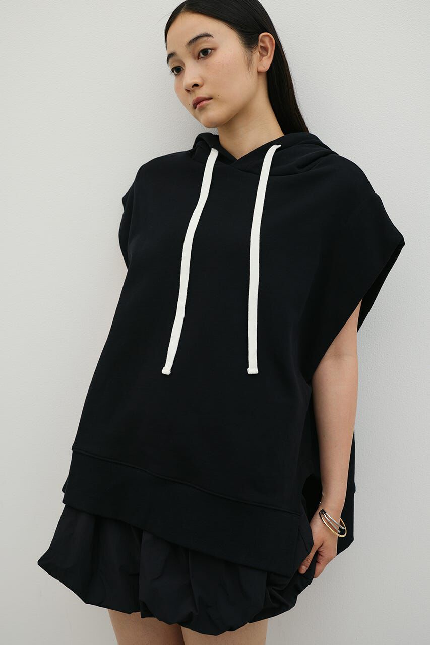 STYLEMIXER「ルーズフーディーカットトップ」|Tシャツ・カットソー|BLK