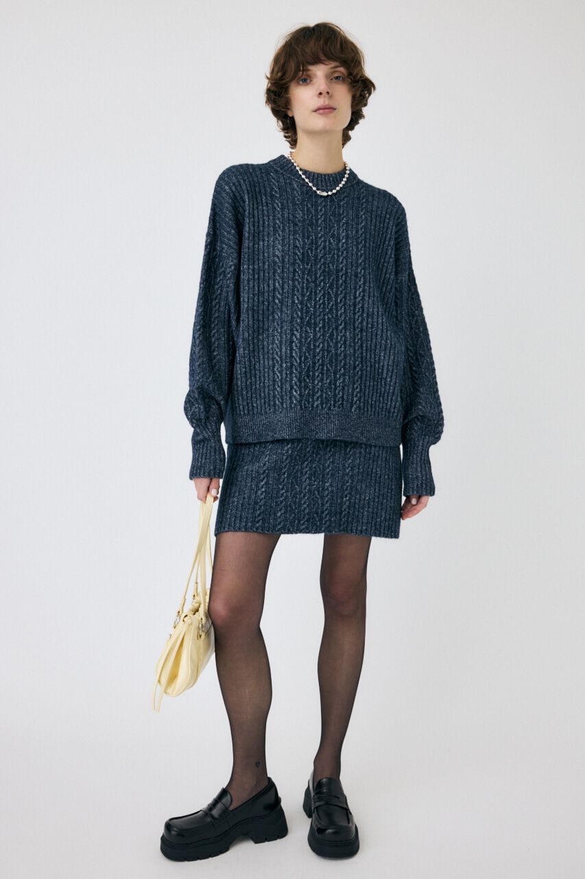 MOUSSY「RIB CABLE ミニスカート」|スカート|