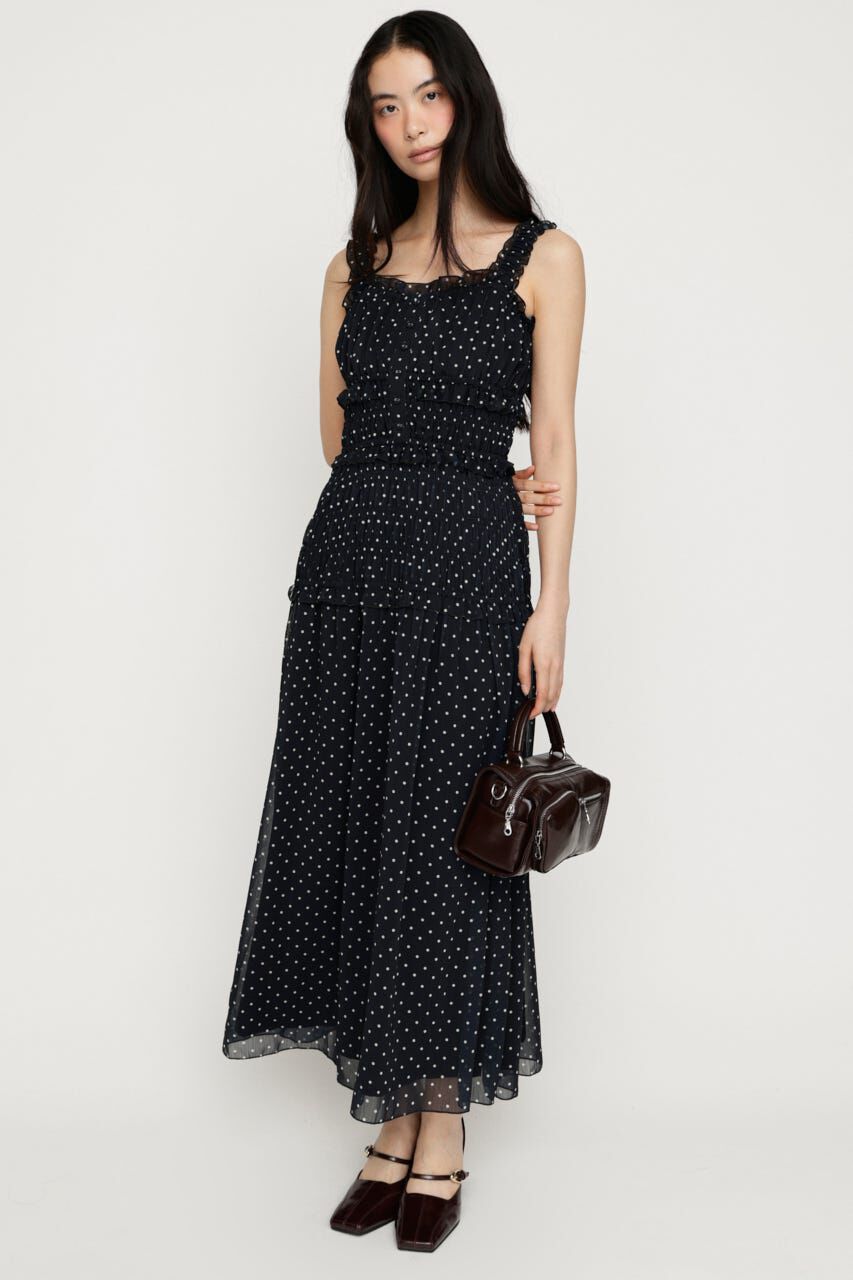 SLY「SHIRRING FRILL ドレス」|ワンピース|