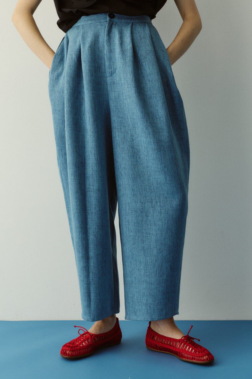 HeRIN.CYE「Tweed butcher tuck pants」|その他|L/BLU1